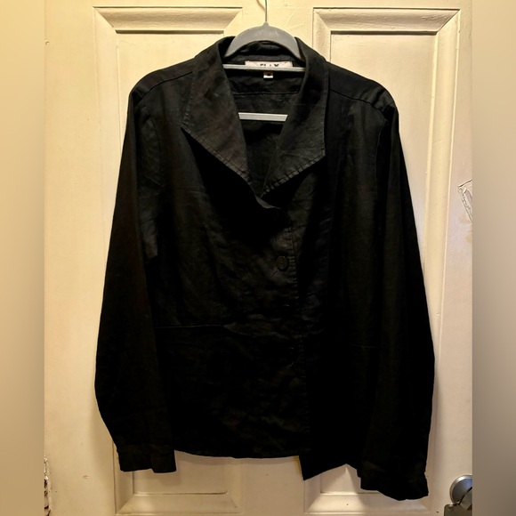 Flax Black Linen jacket, medium size, excellent condition - Picture 1 of 16